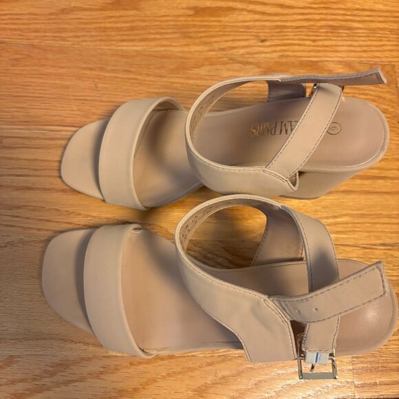 DREAM PAIRS Women's High Chunky Heels Square Toe Block Ankle Strap Dress Comfort - Picture 1 of 3